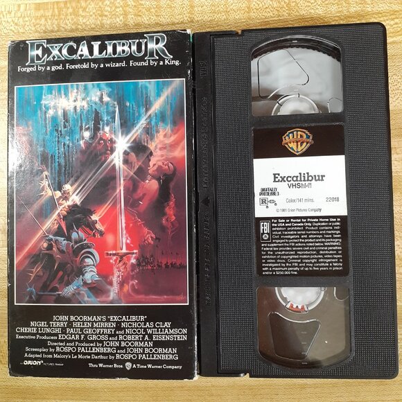 Excalibur 1981 VHS Fantasy Cult Classic Helen Mirren Liam Neeson Gabriel Byrne - Picture 8 of 10